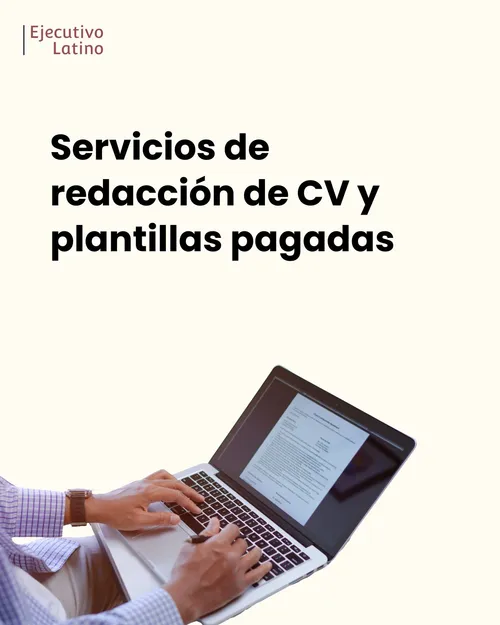 Seccion que habla sobre los servicios de redacción de CV y plantillas pagadas.