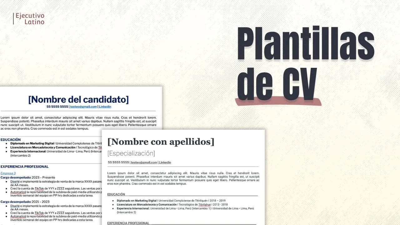 Imagen principal del blogPlantillas para tu CV